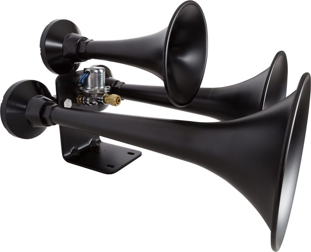 HornBlasters Outlaw Black Smooth Finished Loud Train Horn Outlaw Boat