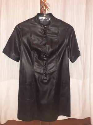 Miss Miss Made in Italy Women's Faux Leather Dress / Dress