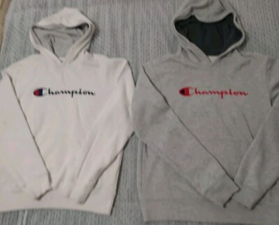 Champion Boys Two-piece Gray White Hoodies Xl