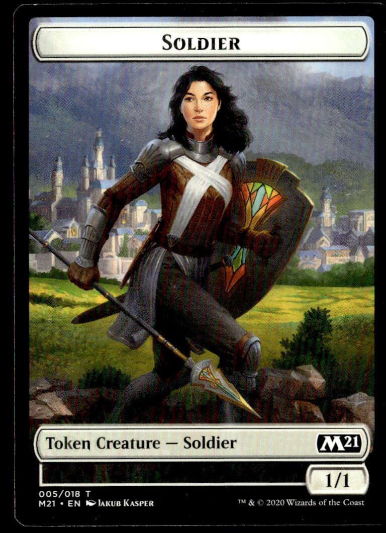 2020 Core Set 2021 Soldier Token Common MTG #5 Card