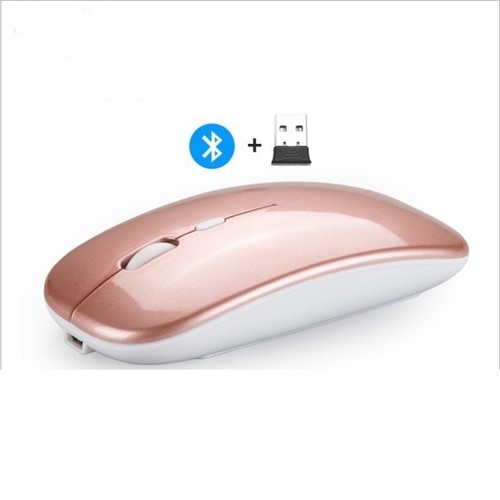 Dual Mode Wireless Mouse Wiederaufladbare leise 2.4GHz+Bluetooth-kompatible Maus - Bild 8 von 21