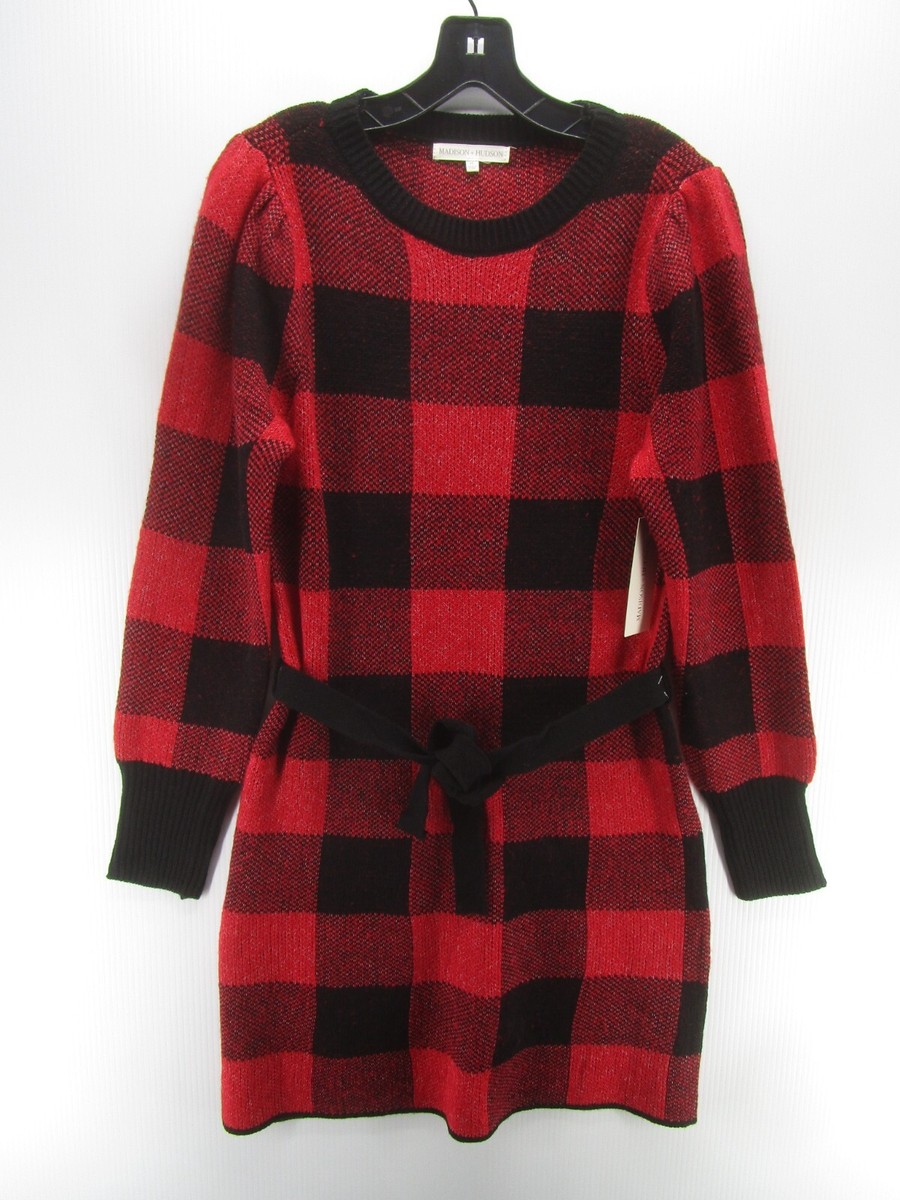 Buffalo plaid sweater dress outlet