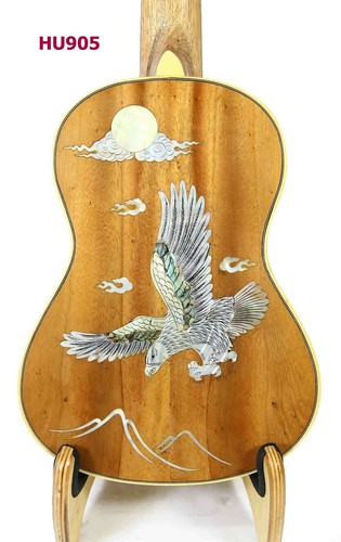 Alulu Tenor Solid Acacia Koa wood Ukulele eagle inlaid HU905 - Picture 5 of 6