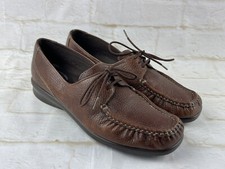 SAS Walking Shoes Comfort Women's Size 8.5 M Brown Pebbled Leather Made in USA