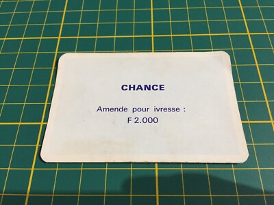 Bußgeld für Trunkenheit Glückskarte Ersatzteil Monopoly Miro Parker Company #A63