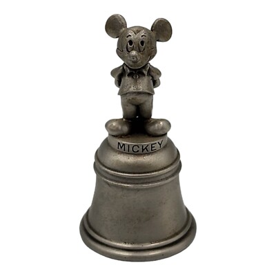 Vintage Schmid Walt Disney Co. Fine Pewter Mickey Mouse Bell