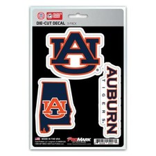 Auburn Tigers Decal Die Cut Team 3 Pack NEW Car Truck Auto Sticker