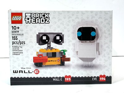 NEW SEALED LEGO DISNEY BRICKHEADZ 40619 WALL-E AND EVE
