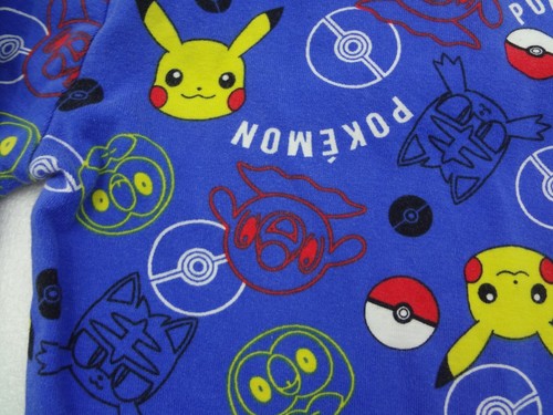 Pokemon Pajama Top Youth Boys 7 Blue Yellow Pikachu - Picture 3 of 11