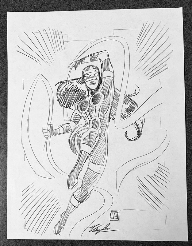 DC Female Furies Lashina ORIGINAL PENCIL SKETCH by Tim Shinn