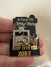 2005 Disney Twilight Zone Tower of Terror Drop into the Zone Goofy Slider Pin