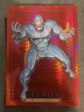 2024 Marvel Masterpieces '92 Platinum #98 ULTRON Red Prism Parallel #/492