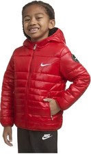 Nike Boys' Midweight Water-Resistant Fill Jacket Size 4 NWT Red