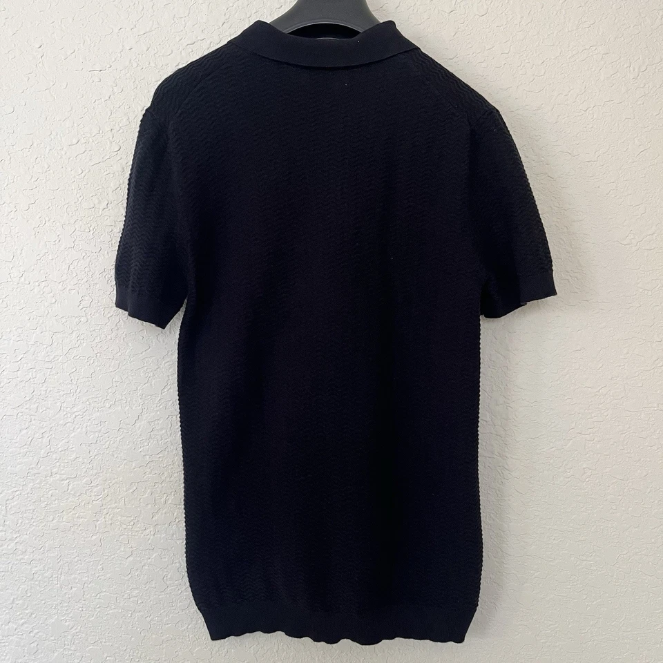 Camisa Polo H&M Para Hombre Calce Ajustado Tejido Textura Con Media Cremallera Talla S Algodón Informal Foto 3 de 4