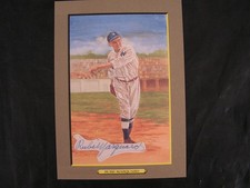 Rube Marquard Signed Perez Steele Great Moments Cabinet Card Cut CAS Cert MT
