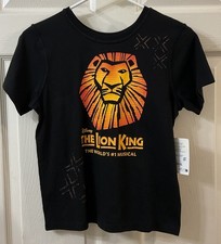 NWT Disney The Lion King The World's 1 Musical T-Shirt Youth Size Y-L in Black