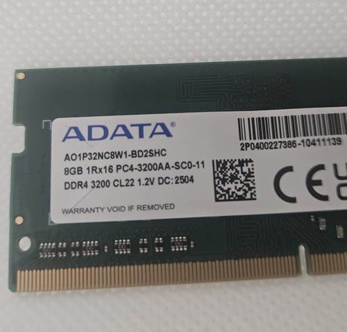 ADATA 2x 8GB 1RX16 PC4-3200AA-SC0-11 DDR4 Laptop Memory AO1P32NC8W1-BD2SHC - Picture 3 of 4