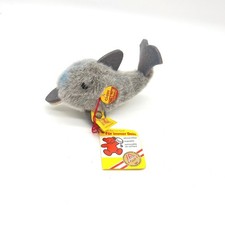 Steiff Clippy Dolphin Plush Grey White Button in Ear 1472/07 German Collectible