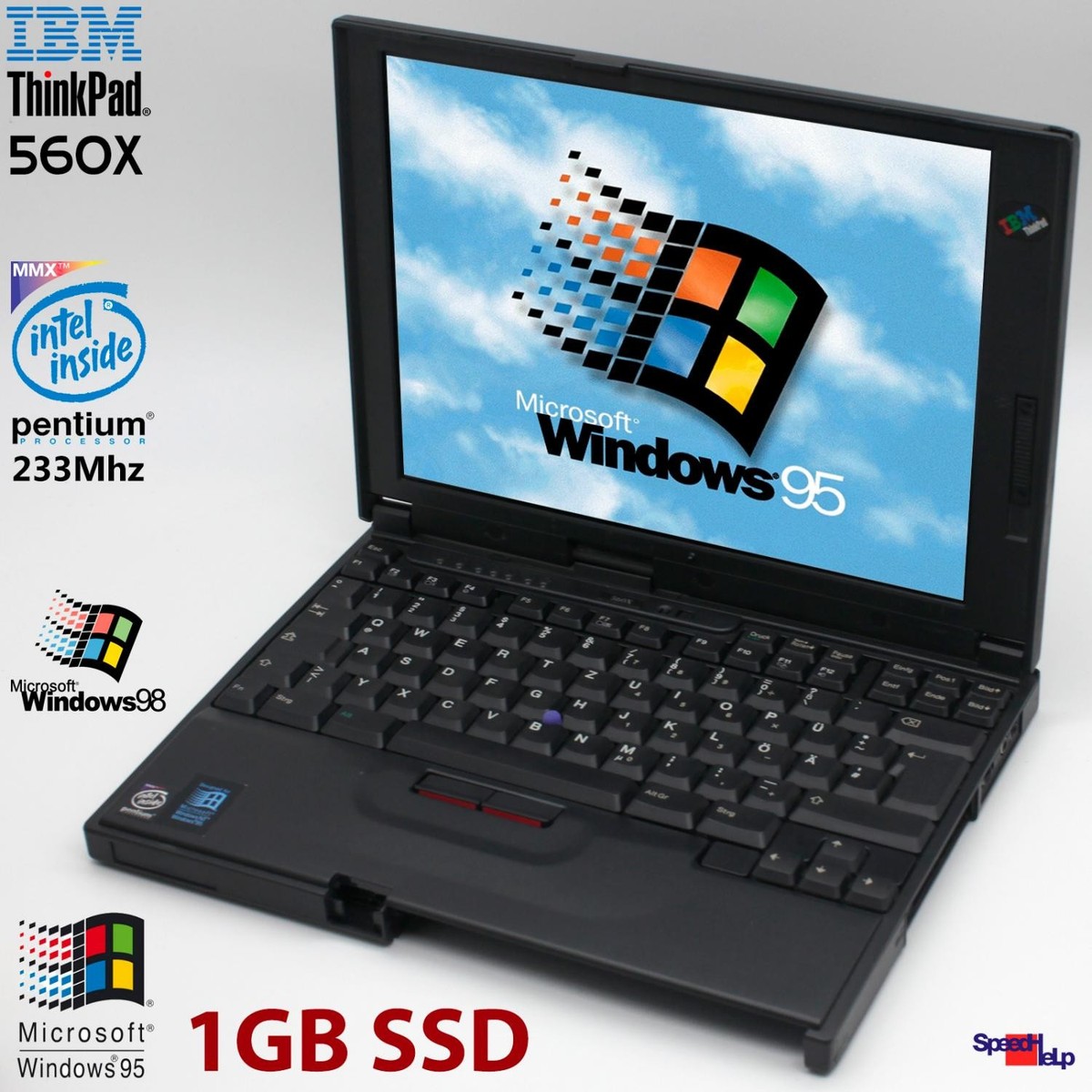 Notebook IBM ThinkPad 560X Pentium MMX 1GB SSD 32MB Laptop Windows