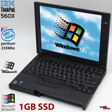 NOTEBOOK IBM THINKPAD 560X PENTIUM MMX 1GB SSD 32MB LAPTOP WINDOWS 95 TIPO: 2640