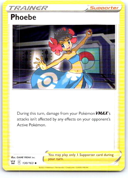 Phoebe 130/163 Uncommon Battle Styles Pokemon Near Mint