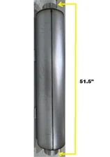 Baffled 10"W 44"L Body Stack Truck Muffler Fits Kenworth Peterbilt Freightliner 