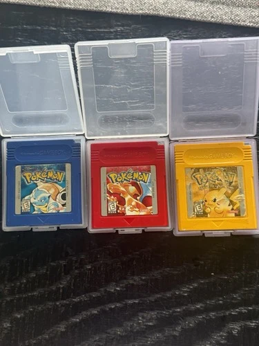 New ListingPokemon Red, Blue, Yellow, Game Boy Lot w/ Cases