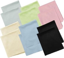 12 Pack Microfiber Cleaning Cloths Color Glasses Cloth Lens Wipes Cloth for Lens