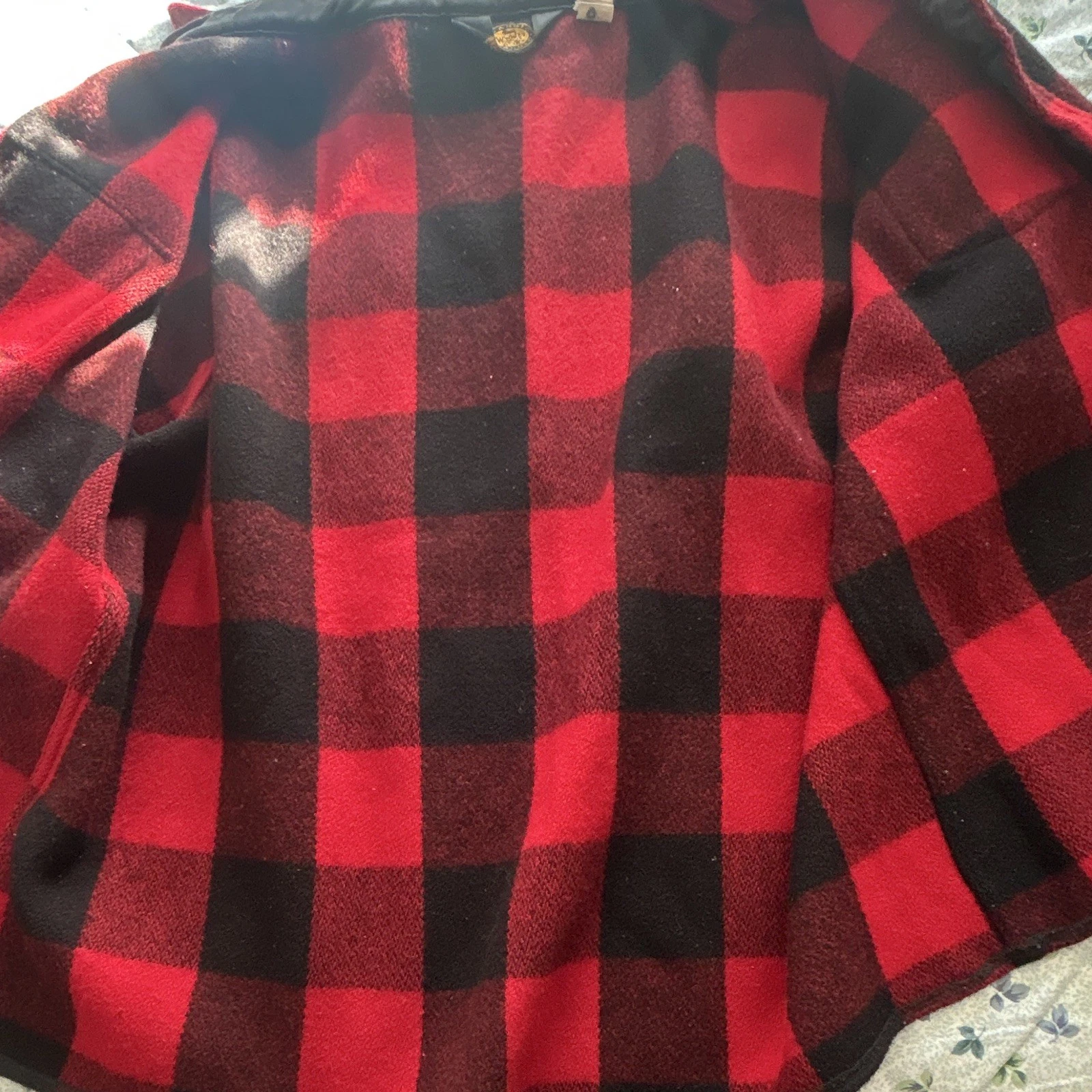 Vintage Woolrich Men's 2XL/3XL Red Black Plaid Shirt Jacket Button Pockets 53 image 6