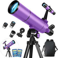 Telescope for Kids  Adults, 80Mm Aperture 500Mm Astronomical Professional Teles