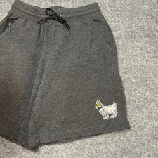 GOAT USA Graphic Logo Shorts Charcoal Gray Small Athletic Casual Streetwear