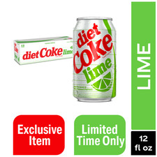 Diet Coca-Cola with Lime 12 Pack oz Cans Limited Edition Coke