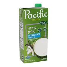 Pacific Foods Unsweetened Vanilla Hemp Milk 32 Oz Dairy Free Vegan Milk