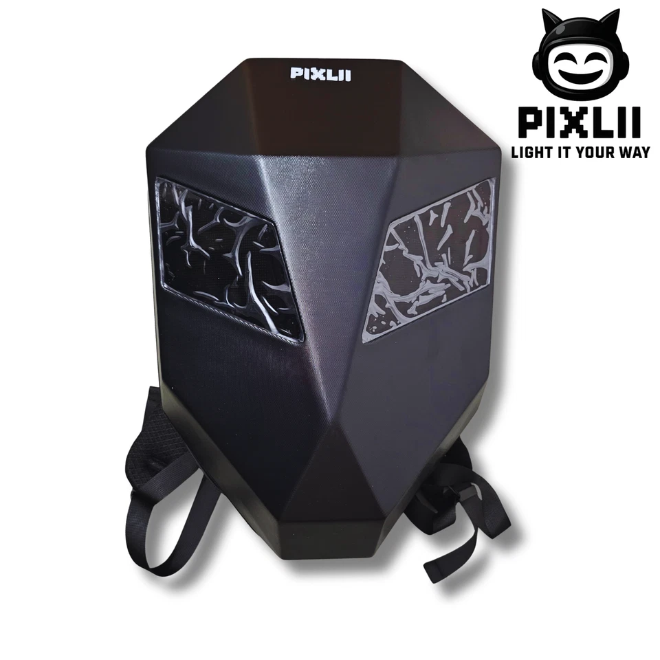 LED-Motorrad-Rucksack mit Augen! Hartschale, App-steuerung, Motorradhelm passt! - Bild 4 von 4