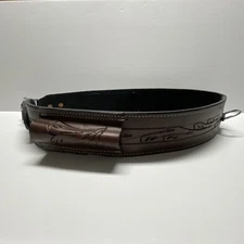 Horse Back Flank Rear Cinch Girth Leather Western Saddle Tooled 