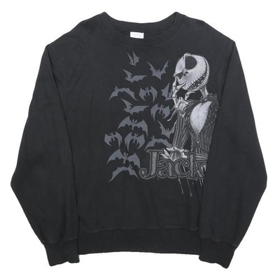 DISNEY Herren Sweatshirt schwarz Jack Skellington Rundhals M Baumwollmischung