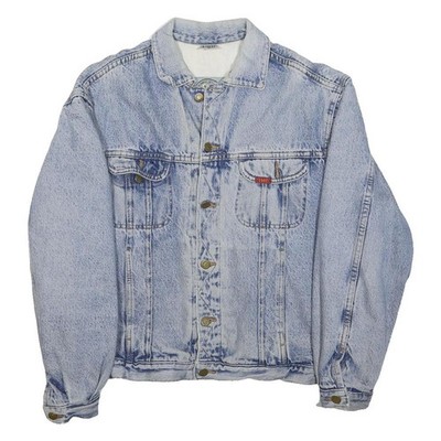 LEE Herren Jeansjacke blau M Knopf uni klassisch Freizeit Outdoor