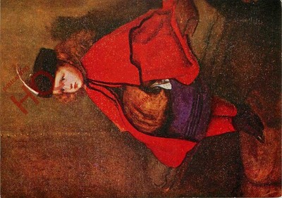 Postkarte_ Sir John Everett Millais, Meine erste Predigt, Detail [Medici Society]