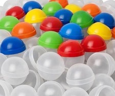 Vending Capsules 2 Frosted With Colored Lids. Qty 75. Fits Vending Machines