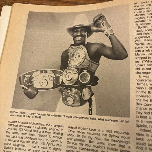KO Boxing Magazine April 1986 Donald Curry Cover No Label - Picture 8 of 18