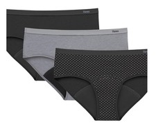 Hanes Comfort Period Women's Brief Hipsters Period Underwear 3-Pack Size 2XL