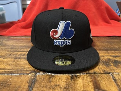 Montreal Expos Black Red White Blue New Era Fitted 7 3/4 Green UV