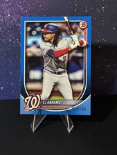 C.J. Abrams 2025 Bowman  #49 Blue /150 Washington Nationals Color Match