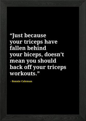 Ronnie Coleman Zitate gerahmtes Wandbild Poster Leinwanddruck Bild