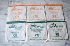 Lot of 6 GHS plain guitar strings for acoustic or electric guitar