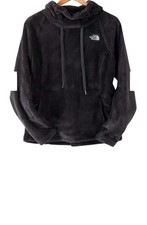 The North Face Womens Black Fleece Hoodie L soft hooded sweatshirt drawstring