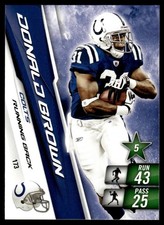2010 ADRENALYN XL FOOTBALL CARD DONALD BROWN #173 INDIANAPOLIS COLTS 7671