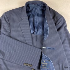 Brooks Brothers BrooksCool Blazer Mens 42R Blue Pinstripe Fitzgerald Full Canvas