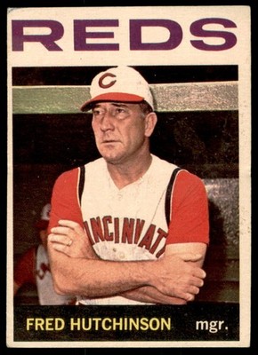 1964 Topps #207 FRED HUTCHINSON Mgr  Cincinnati Reds  EX