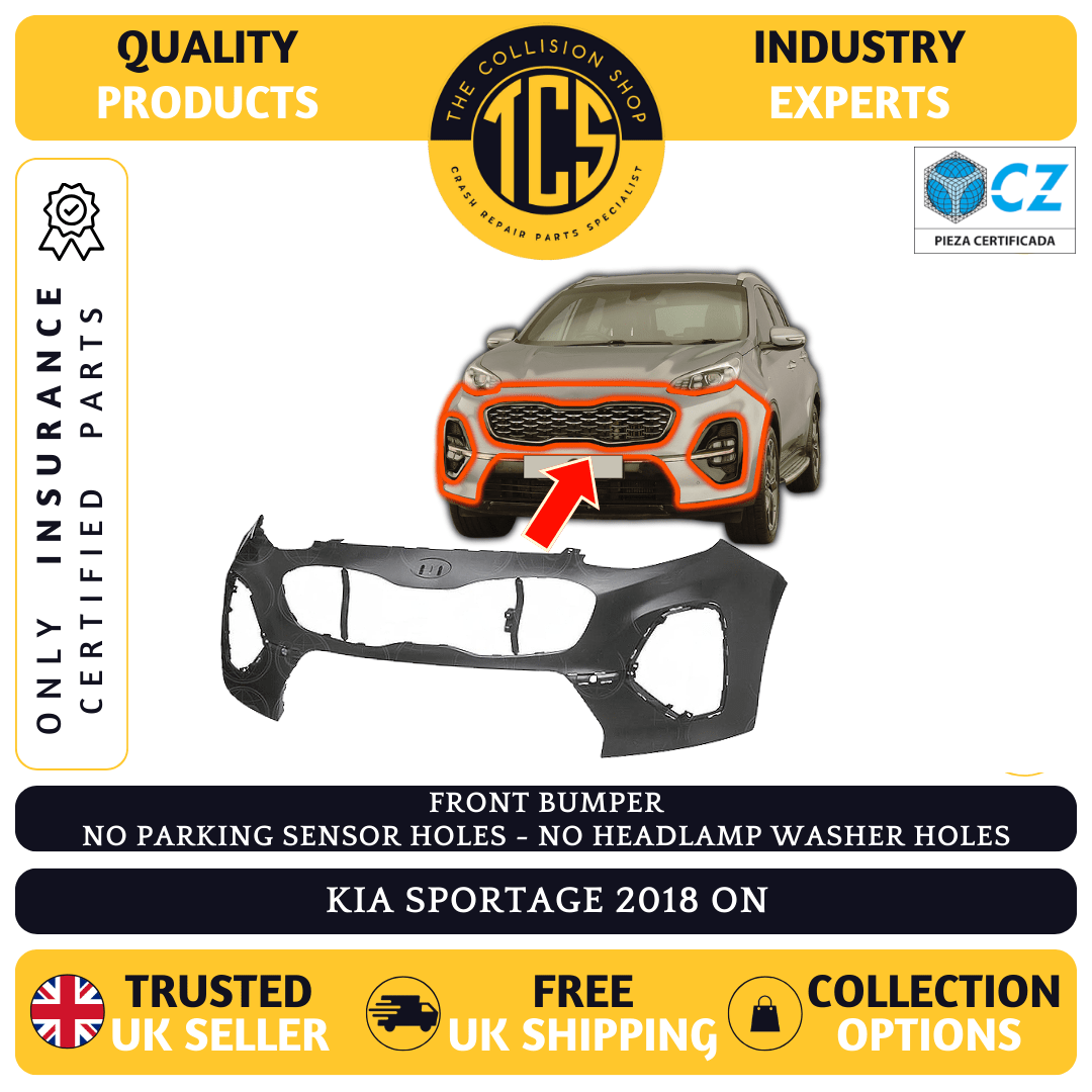 KIA SPORTAGE 2018> FRONT BUMPER NOT PRIMED NO PDC INSURANCE CERTIFIED 86511F1500